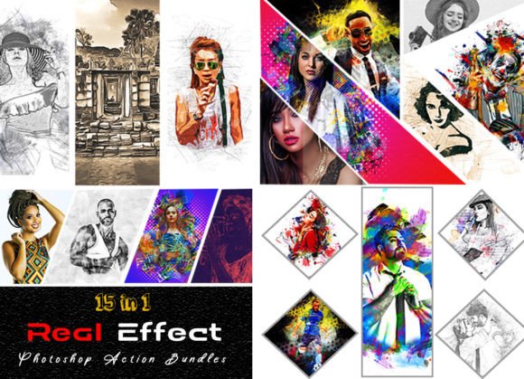 15 in 1 Uniqure Photoshop Action Bundles: Add-Ons Review