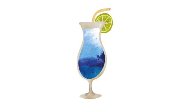 Blue Lagoon Cocktail Watercolor: Happy Hour Visuals That Spark Engagement
