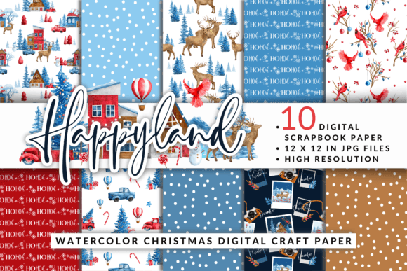 Christmas Happy Land Digital Craft Paper Patterns Review