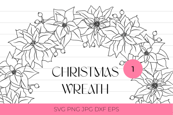 Christmas SVG Wreath Circle Frame: A Crafts-Inspired Design Asset for Seasonal Branding