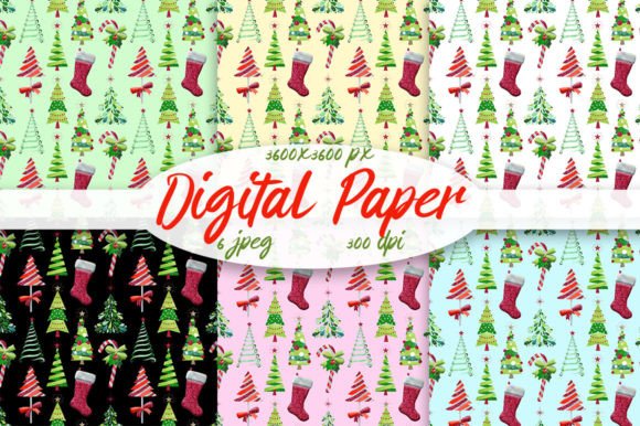 Christmas Tree Digital Paper That Elevates Holiday Content Design