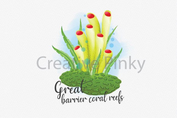Coral Reefs and Seaweed Sublimation Png for Crafts
