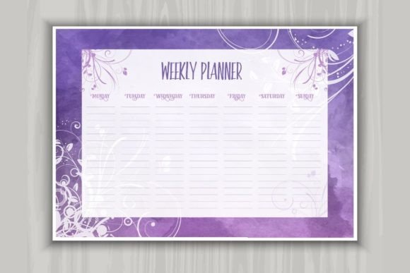 Floral Weekly Planner: Print Templates for Editorial Use