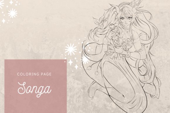 Manga Coloring Page Songa: Coloring Pages Amp Review