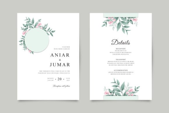 Minimalist Wedding Invitation Theme in Print Templates