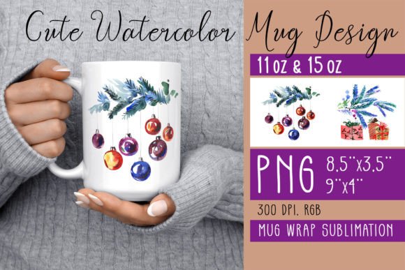 New Year Tree Mug Wrap Sublimation Print Templates Review