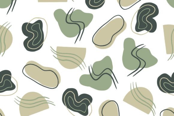 Pastel Green Abstract Shape Pattern for Local Business Branding