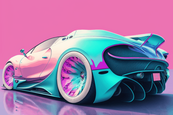 Realistic Cotton Candy Car Background for Crafters & Handmade Sellers