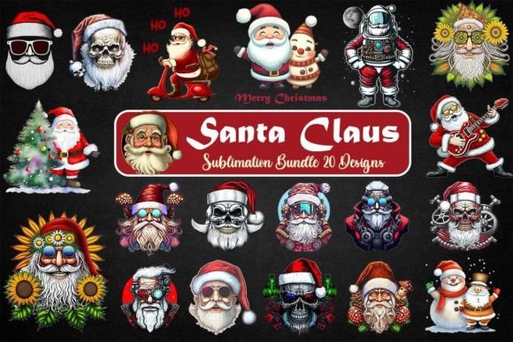 Santa Claus Bundle - 20 Designs for Crafts & Handmade Businesses