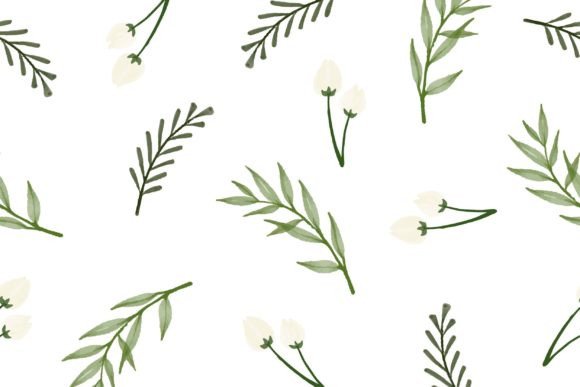 Simple Green Floral Pattern: A Fresh Touch for Modern Branding and Marketing Visuals