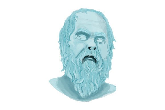 Socrates - Close-Up, Watercolor: A Thoughtful Design for School Amp Crafters