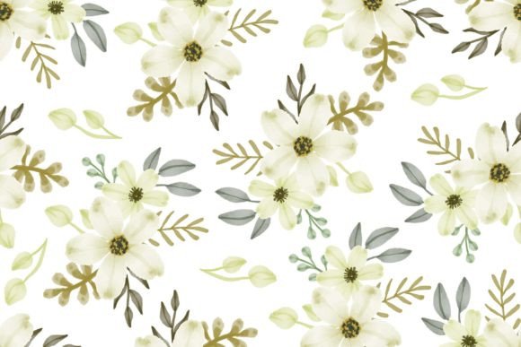 Soft Yellow Floral Pattern for Handmade Patterns