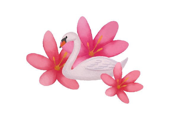 Spring Swan Watercolor: A Fresh Design Asset for Lifestyle and Editorial Publishing